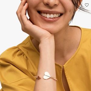 Kate Spade Rose Gold Heritage Spade Flex Cuff NWT